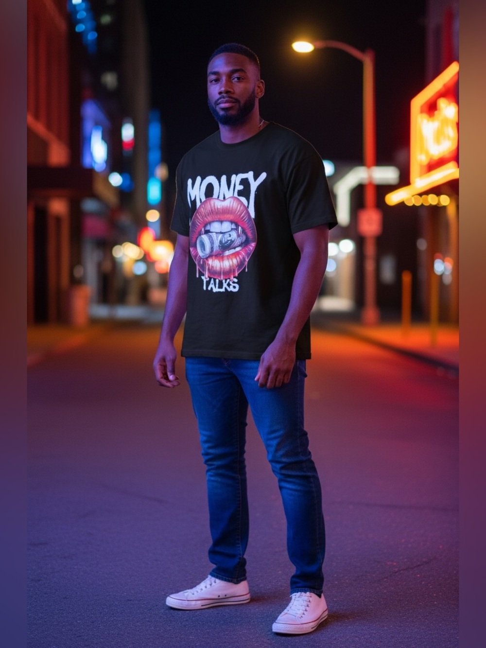NWT Shaka Wear Max Heavyweight Graphic Tee Money Talks Black 3XL